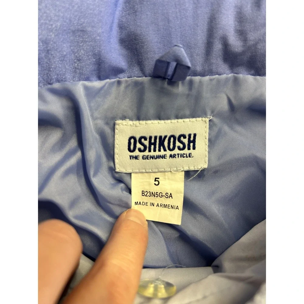 Vintage OshKosh Bgosh Kids 2 in 1 Winter puffer & lighter jacket Size 5